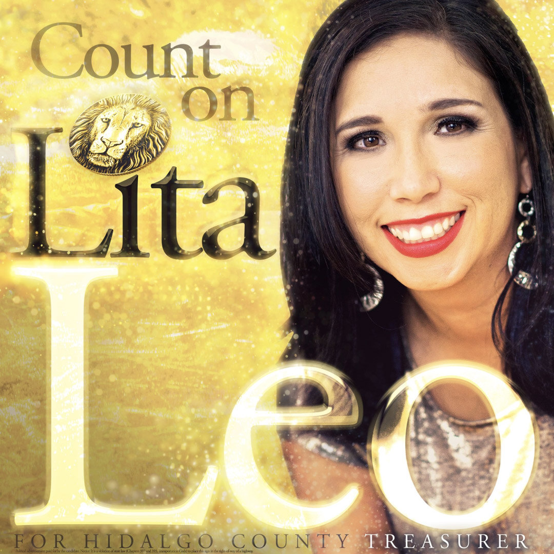 Gold Count on Lita Leo square campaign sign